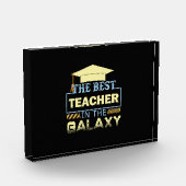 Geschenke Lehrer | Der beste Lehrer der Galaxie Fotoblock (Links)