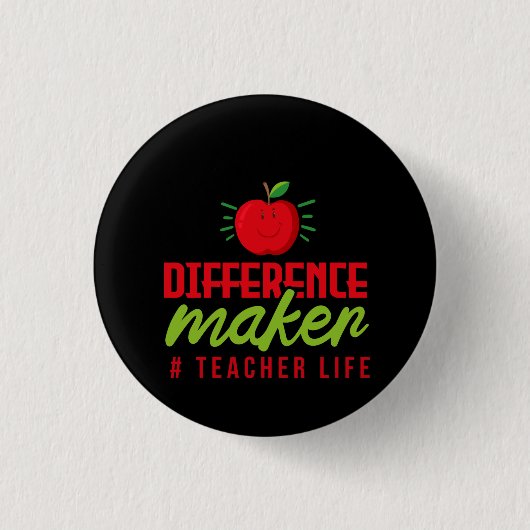 Geschenke Lehrer | Differenzial Maker Leacher Life Button (Vorderseite)