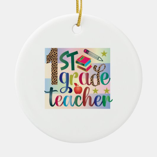 Geschenke Lehrer | Erster Lehrer Keramik Ornament (Vorne)