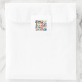 Geschenke Lehrer | Erster Lehrer Quadratischer Aufkleber (Tasche)