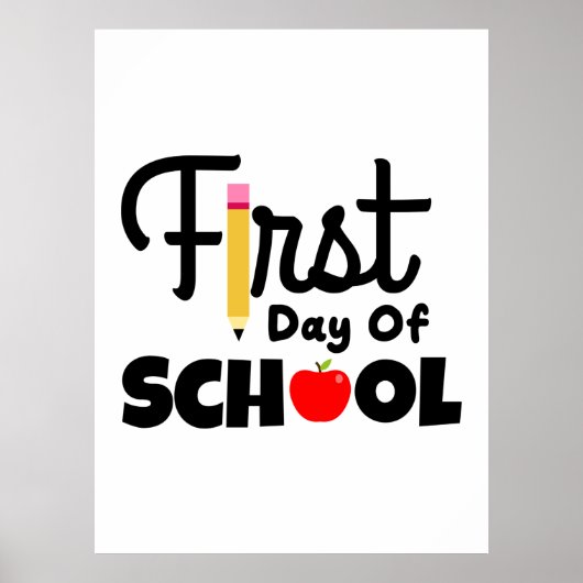 Geschenke Lehrer | Erster Schultag Poster (Vorne)