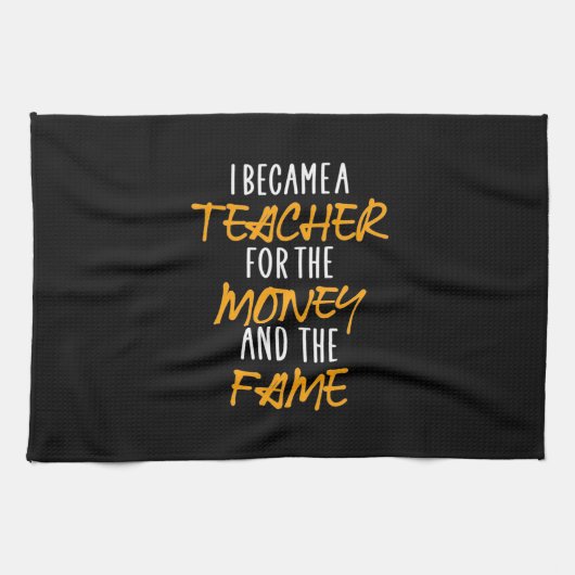 Geschenke Lehrer | Ich wurde Lehrerin für das Geld Geschirrtuch (Horizontal)