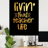 Geschenke Lehrer | Leben dieses Lehrers Poster (Heimbüro)