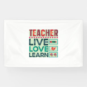 Geschenke Lehrer Lehrer Live-Liebe lernen Banner