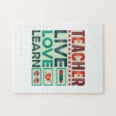 Geschenke Lehrer | Lehrer Live-Liebe lernen Puzzle (Horizontal)