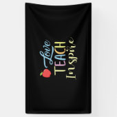 Geschenke Lehrer | Liebe Teach Inspirier Banner (Vertikal)