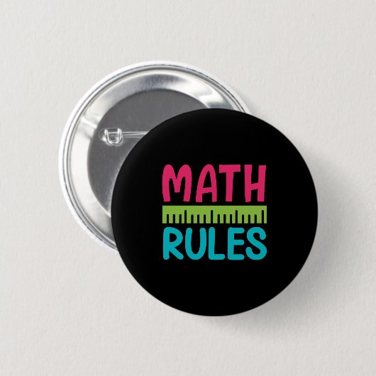 Geschenke Lehrer | Math Rules Button (Vorne & Hinten)