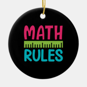Geschenke Lehrer   Math Rules Keramik Ornament