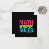 Geschenke Lehrer | Math Rules Mitteilungskarte (Vorderseite/Rückseite Beispiel)