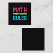 Geschenke Lehrer | Math Rules Mitteilungskarte (Vorne/Hinten)