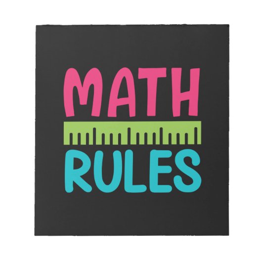 Geschenke Lehrer | Math Rules Notizblock (Vorderseite)