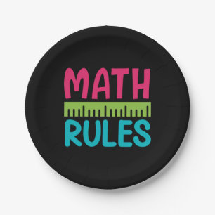 Geschenke Lehrer Math Rules Pappteller