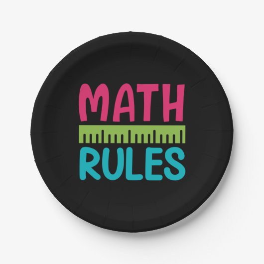 Geschenke Lehrer | Math Rules Pappteller (Vorderseite)