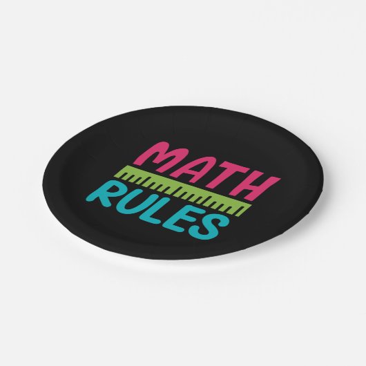 Geschenke Lehrer | Math Rules Pappteller (Schrägansicht)
