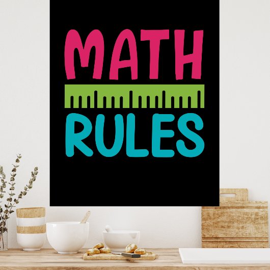 Geschenke Lehrer | Math Rules Poster (Küche)