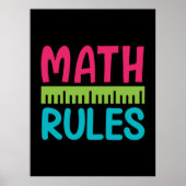 Geschenke Lehrer | Math Rules Poster (Vorne)