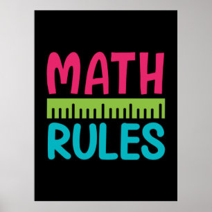 Geschenke Lehrer   Math Rules Poster