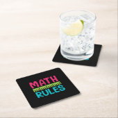 Geschenke Lehrer | Math Rules Rechteckiger Pappuntersetzer (Vor Ort)