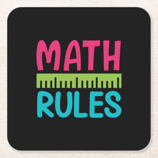 Geschenke Lehrer | Math Rules Rechteckiger Pappuntersetzer (Vorderseite)