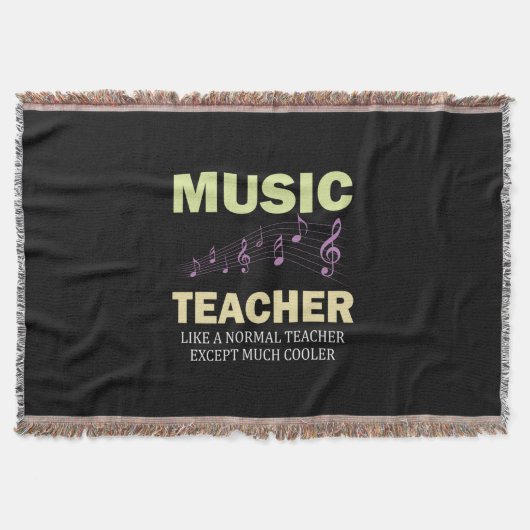 Geschenke Lehrer | Musiklehrer viel Cooler Decke (Vorderseite)