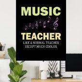Geschenke Lehrer | Musiklehrer viel Cooler Poster (Heimbüro)