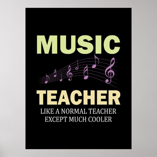 Geschenke Lehrer | Musiklehrer viel Cooler Poster (Vorne)