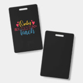 Geschenke Lehrer | Nur Brave Teach Ausweis (Vorder- & Rückseite)