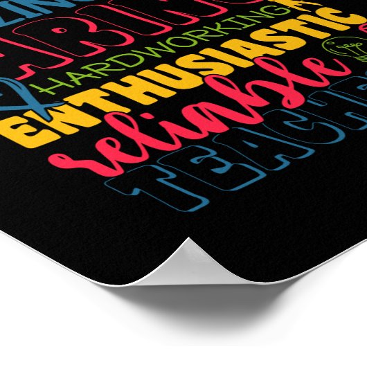 Geschenke Lehrer | Phantastischer Gekümmert Lehrer Poster (Ecke)