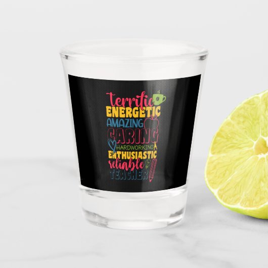 Geschenke Lehrer | Phantastischer Gekümmert Lehrer Schnapsglas (Vorderseite)