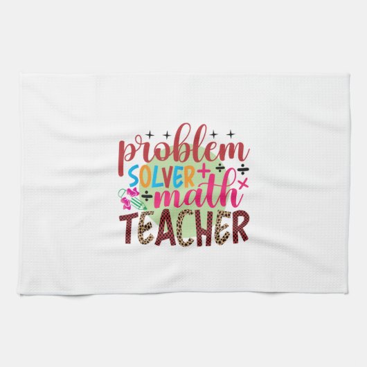 Geschenke Lehrer | Problem Solver Match Lehrer Geschirrtuch (Horizontal)