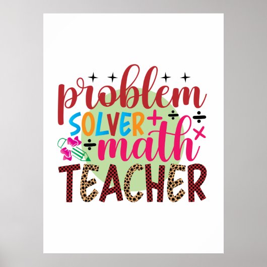 Geschenke Lehrer | Problem Solver Match Lehrer Poster (Vorne)
