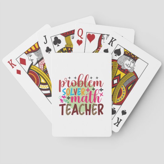 Geschenke Lehrer | Problem Solver Match Lehrer Spielkarten (Rückseite)