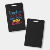 Geschenke Lehrer | Touch Lehrer morgen Ausweis (Vorder- & Rückseite)
