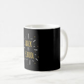 Geschenke Lehrer | Zurück zur Schule Kaffeetasse (VorderseiteRechts)