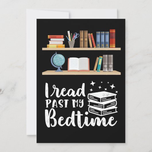 Geschenke lesen Ich habe mein Bedtime gelesen Einladung (Vorderseite)