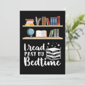 Geschenke lesen Ich habe mein Bedtime gelesen Einladung (Stehend Vorderseite)