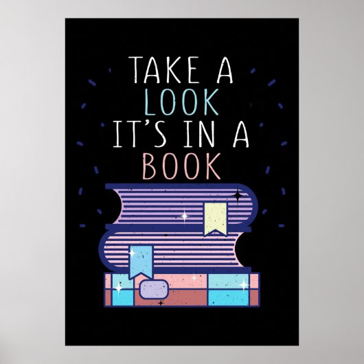 Geschenke lesen in einem Buch Poster (Vorne)