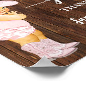 Geschenke Little Pink Cowgirl Western Baby Dusche Poster (Ecke)