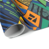 Geschenke mit Abstrakter Geometrie, Afrikanisch-Am Geschenkpapier (Rolleneckpunkt)