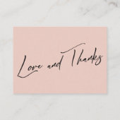 Geschenke Moderne Handschrift Einfache Blush Begleitkarte (Rückseite)