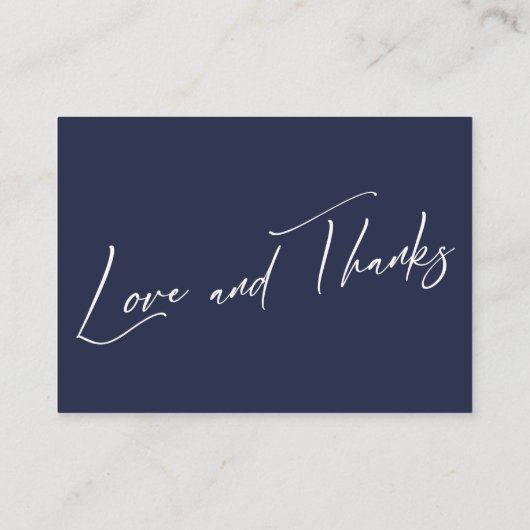 Geschenke Moderne Handschrift Navy Blue Begleitkarte (Rückseite)