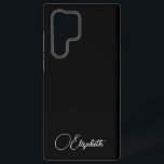 Geschenke Moderne Monogramm Typografie Name Schwar Samsung Galaxy Hülle<br><div class="desc">Moderne elegante Minimalistisch Design Monogram Typografie Name Template Best gibt Black and White Trendy Phone Cases & Accessories / Samsung Hüllen / Galaxy S22 Ultra Case.</div>