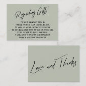 Geschenke Modernes Handwriting Einfache Seite Begleitkarte (Vorne/Hinten)