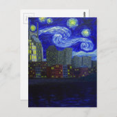 Geschenke: "Nashville Starry Night" von Jack Leppe Postkarte (Vorne/Hinten)