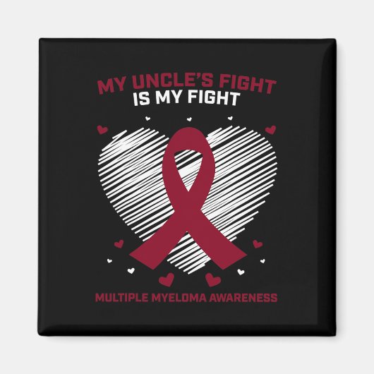 Geschenke Onkel Multiple Myeloma Awareness Product Magnet (Vorne)