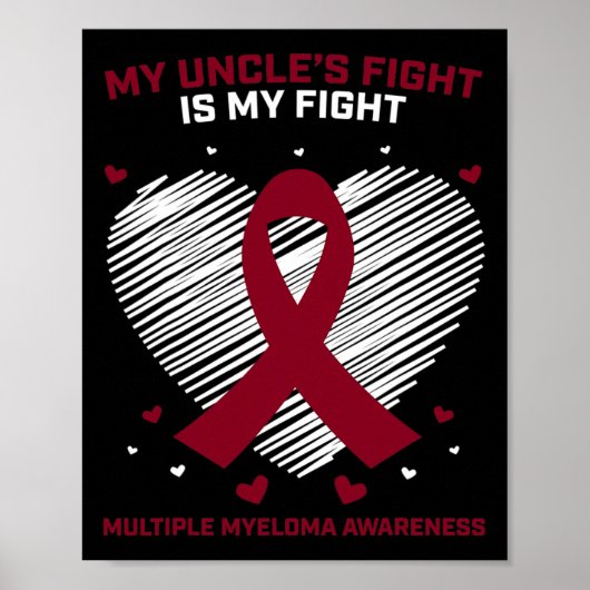 Geschenke Onkel Multiple Myeloma Awareness Product Poster (Vorne)