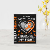 Geschenke Orange Fighter Cousin Multiple Sklerose Karte (Gelbe Blume)