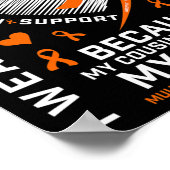 Geschenke Orange Fighter Cousin Multiple Sklerose  Poster (Ecke)