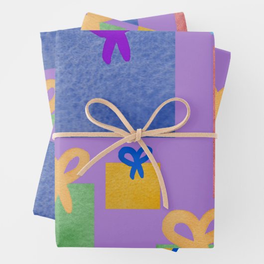 Geschenke Pakete mit Bows-Jeden Anlaß Geschenkpapier Set (Beispiel)