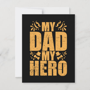 Geschenke Papa   Mein Papa mein Held Mitteilungskarte